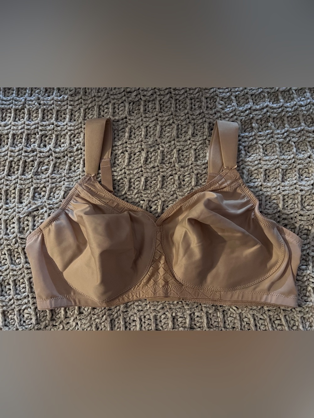 Glamorise MagicLift Cotton Support Wireless Bra NWT Tan Nude Size 46C